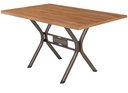 Ver imagem 4 de Conjunto de Mesa com 6 Cadeiras Luna Marrom/Bronze/Bege Geométrico