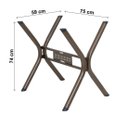 Ver imagem 6 de Conjunto de Mesa com 6 Cadeiras Luna Marrom/Bronze/Bege Geométrico