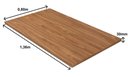 Ver imagem 7 de Conjunto de Mesa com 6 Cadeiras Luna Marrom/Bronze/Bege Geométrico