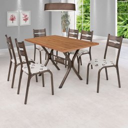 Conjunto de Mesa com 6 Cadeiras Luna  - 2