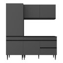 Ver imagem 3 de Cozinha Modulada Compacta 181,5cm Milano Multimóveis Mp2402 Cinza