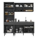 Ver imagem 2 de Cozinha Modulada Compacta 181,5cm Milano Multimóveis Mp2402 Cinza
