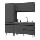 Ver imagem 1 de Cozinha Modulada Compacta 181,5cm Milano Multimóveis Mp2402 Cinza
