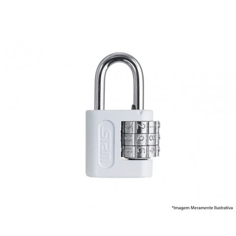 Cadeado Segredo Stam 20mm Branco Blister