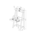 Ver imagem 5 de Escrivaninha Estante Escada Urban 1 Gaveta 73cm Industrial Appunto Branca E Castanho