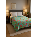 Ver imagem 1 de Cobertor Soft Estampa Floral Cor Dominante:verde