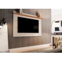 Ver imagem 1 de Painel Suspenso Flutuante Home Tv até 55 Polegadas Prateleira Superior Vivare New 1.36:off White/nat