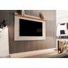 Painel Suspenso Flutuante Home Tv até 55 Polegadas Prateleira Superior Vivare New 1.36:off White/nat - 1