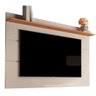 Painel Suspenso Flutuante Home Tv até 55 Polegadas Prateleira Superior Vivare New 1.36:off White/nat - 2