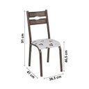 Ver imagem 6 de Conjunto de Mesa com 6 Cadeiras Luna Bege/Bronze/Geométrico