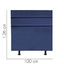 Ver imagem 3 de Cabeceira Estofada Cama Box Solteiro 100cm Argentina Corino Azul- Mabe Magazine