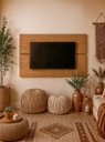 Ver imagem 1 de Painel para TV 150cm Retro MDF Freijó Dallas - On Móveis