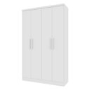 Ver imagem 2 de Guarda-Roupa Solteiro com 4 Portas e 2 Gavetas 133cm Multimóveis CR35480 Neve