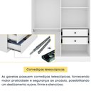Ver imagem 3 de Guarda-Roupa Solteiro com 4 Portas e 2 Gavetas 133cm Multimóveis CR35480 Neve