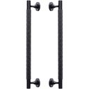 Ver imagem 2 de Puxador Duplo Chamonix 550mm Preto para Porta Pivotante, Correr Vidro