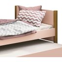 Ver imagem 4 de Cama Babá Solteiro com Auxiliar Simba Rosa Fosco com Madeira - MoveisAqui