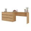 Ver imagem 2 de Penteadeira Infantil 231,5cm com 6 Gavetas Flex Multimóveis Mp4403 Madeirado