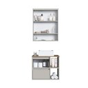 Ver imagem 5 de Conjunto para Banheiro Gabinete Suspenso 60cm com Cuba Espelheira com Led Cj8005.40 Arenas