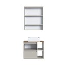Ver imagem 3 de Conjunto para Banheiro Gabinete Suspenso 60cm com Cuba Espelheira com Led Cj8005.40 Arenas