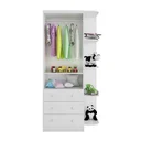 Ver imagem 6 de Quarto de Bebê Guarda-Roupa Cômoda e Berço 100% MDF Pega-Pega Espresso Móveis Branco Brilho