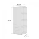 Ver imagem 3 de Quarto de Bebê Guarda-Roupa Cômoda e Berço 100% MDF Pega-Pega Espresso Móveis Branco Brilho