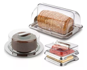 Ver imagem 1 de Kit Porta Pão, Porta Frios e Boleira Inox Tampa Pinça Forma