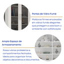 Ver imagem 5 de Estante para Livros 6 Portas Moderno Branco