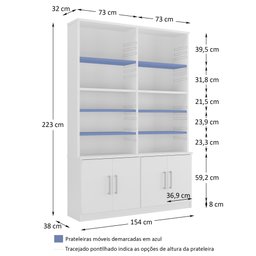 Estante para Livros 8 Portas  - 3