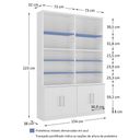 Ver imagem 3 de Estante para Livros 8 Portas Branco