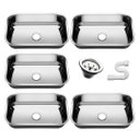 Ver imagem 1 de 5 Cubas Pia Inox N2 56x34x14 Aço 430 Cozinha As Atacado Kit
