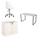 Ver imagem 2 de Conjunto Escritório Completo com Mesa para Computador, Armário e Cadeira com Rodízio Espresso Móveis Industrial