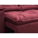 Ver imagem 6 de Sofá Retrátil e Reclinável 2,00m em Tecido Veludão C/ Pillow Nos Braços Athenas - Montagem Inclusa:v