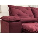 Ver imagem 5 de Sofá Retrátil e Reclinável 2,00m em Tecido Veludão C/ Pillow Nos Braços Athenas - Montagem Inclusa:v