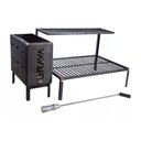 Ver imagem 1 de Kit Grelha em Aço Carbono Parrilla Rústica 80cm e Firebox Avulsa para Churrasco Profissional