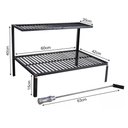 Ver imagem 2 de Kit Grelha em Aço Carbono Parrilla Rústica 80cm e Firebox Avulsa para Churrasco Profissional