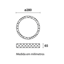 Ver imagem 3 de Plafon Shine LED Blumenau  Redondo Liso  18W