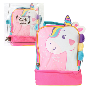 Lancheira Térmica Infantil Unicórnio C/ Alça Carona 5l Rosa