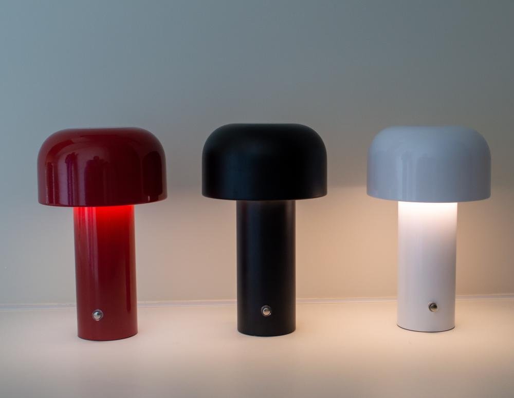 Mushroom lamp - Luminária Led sem fio – Preta – Minicool - 8