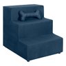 Escada para Cachorro Gato Pet 3 Degraus Suede:azul Marinho - 4