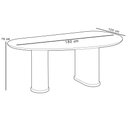 Ver mais imagens de Mesa para Sala de Jantar Ourense com 06 Cadeiras Sala de Jantar Dara L02 Couríssimo Whisky - Lyam