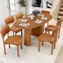 Ver imagem 2 de Mesa para Sala de Jantar Ourense com 06 Cadeiras Sala de Jantar Dara L02 Couríssimo Whisky - Lyam