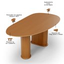 Ver imagem 6 de Mesa para Sala de Jantar Ourense com 06 Cadeiras Sala de Jantar Dara L02 Couríssimo Whisky - Lyam