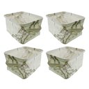 Ver imagem 1 de Kit 4 Cesto Organizador Em Tecido Multiuso Infantil Cesta Organizadora Brinquedo Decorativa Bege