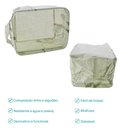 Ver imagem 4 de Kit 4 Cesto Organizador Em Tecido Multiuso Infantil Cesta Organizadora Brinquedo Decorativa Bege