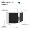 Ver imagem 3 de Balcão Gabinete de Pia 120 cm 2 Portas (sem Tampo) Branco/Preto Lux Madesa