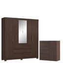 Ver imagem 1 de Guarda Roupa Casal Cádis com Cômoda Montevidéu Café Touch -demóbile