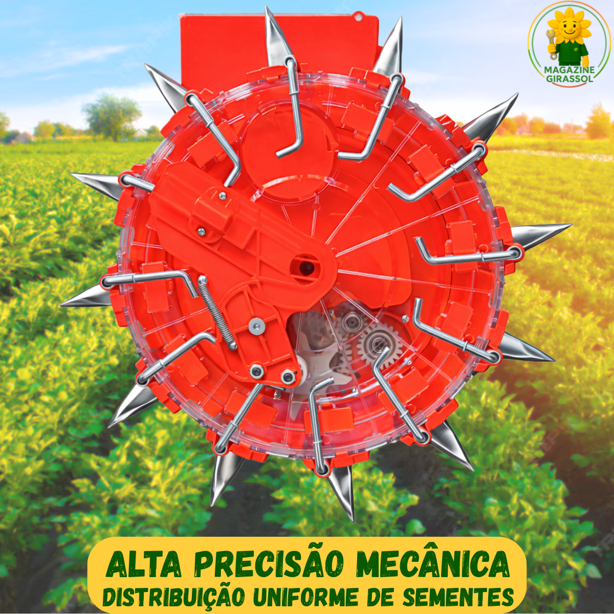 Ver mais imagens de Plantadeira Semeadeira 12 Bicos Semiautomática Regulável Sementes Grãos Empurrar Manual Fr-hsa