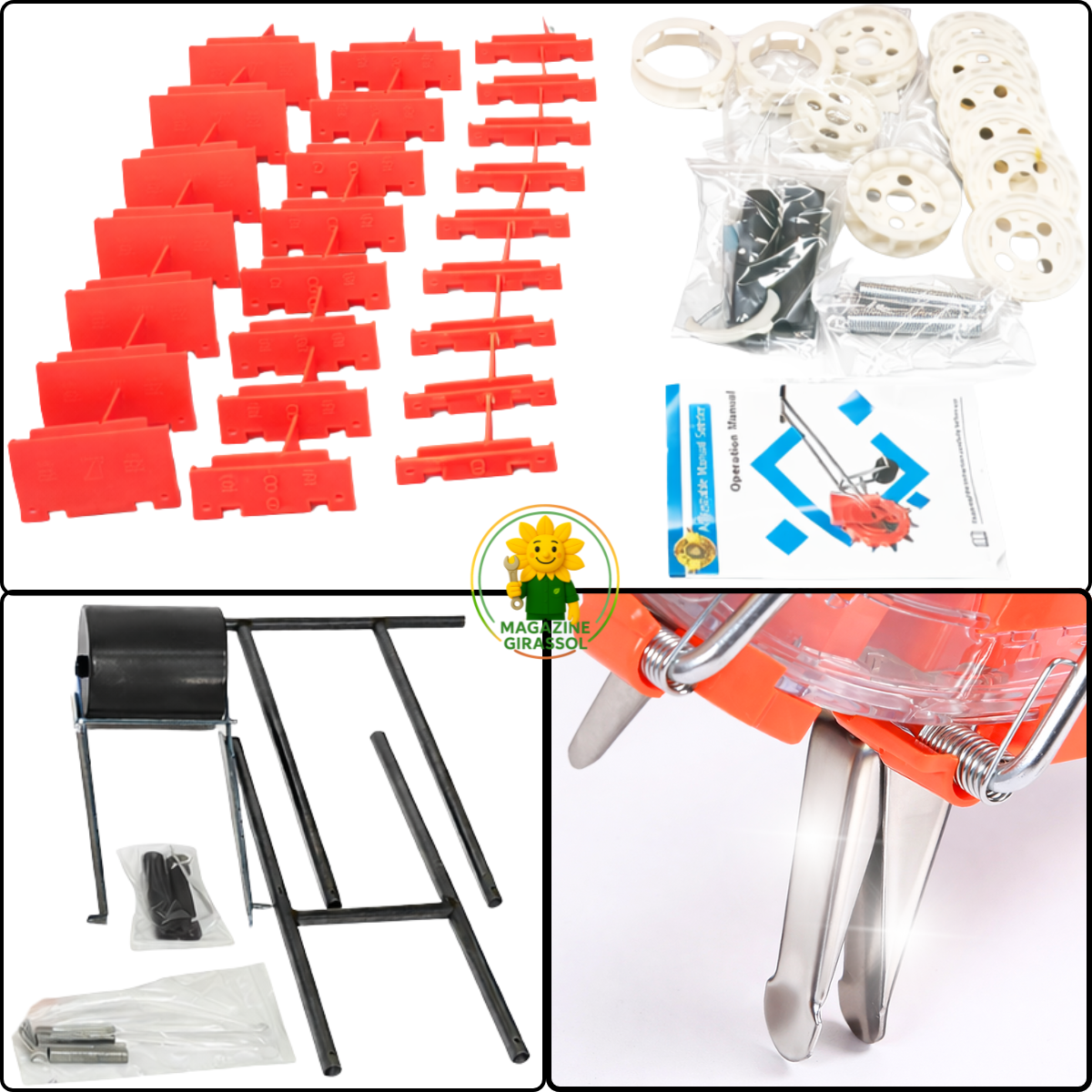 Ver imagem 5 de Plantadeira Semeadeira 12 Bicos Semiautomática Regulável Sementes Grãos Empurrar Manual Fr-hsa