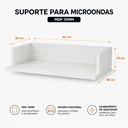 Ver imagem 2 de Suporte para Microondas Branco Forno 60x40 MDF Suspenso
