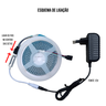 Fita De Led 3528 Com 3 Cores De Luz Iluminação (Frio, Quente e Morno) De 5M De 12V Com Controlador E - 5
